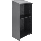 VEVOR Podium Stand, 47 in Hostess Stand with 4 Rolling Wheels, Wood Podium with Storage Shelves, and Slant Desktop, Lecterns & Podiums for Church,