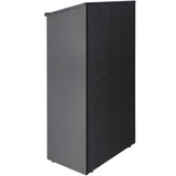 VEVOR Podium Stand, 47 in Hostess Stand with 4 Rolling Wheels, Wood Podium with Storage Shelves, and Slant Desktop, Lecterns & Podiums for Church,