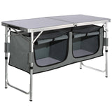 VEVOR Camping Kitchen Table, Quick set-up Folding Camping Table with A Carrying Bag, 3 Adjustable Heights, MDF Camping Table, Ideal for Outdoor Picnics, BBQs, Camping, RV Traveling - Extra Image
