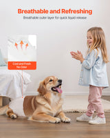 VEVOR Disposable Dog Diapers, Super Absorbent Female Dog Diapers, 360° Leak-Proof Female Doggy Pet Diaper with Wetness Indicator for Heat Period, Training, Incontinence - M, 144 Count (2 Packs of 72) - Top-Down View