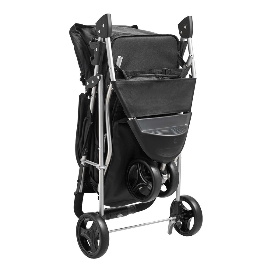 Pet Stroller, 16KG Weight Capacity, Foldable Dog Stroller Cart, 3 Wheels Cats Strollers with Mesh Windows and Cup Holders, Portable Pet Carrier Strollers with Brake, for Small to Medium Pets