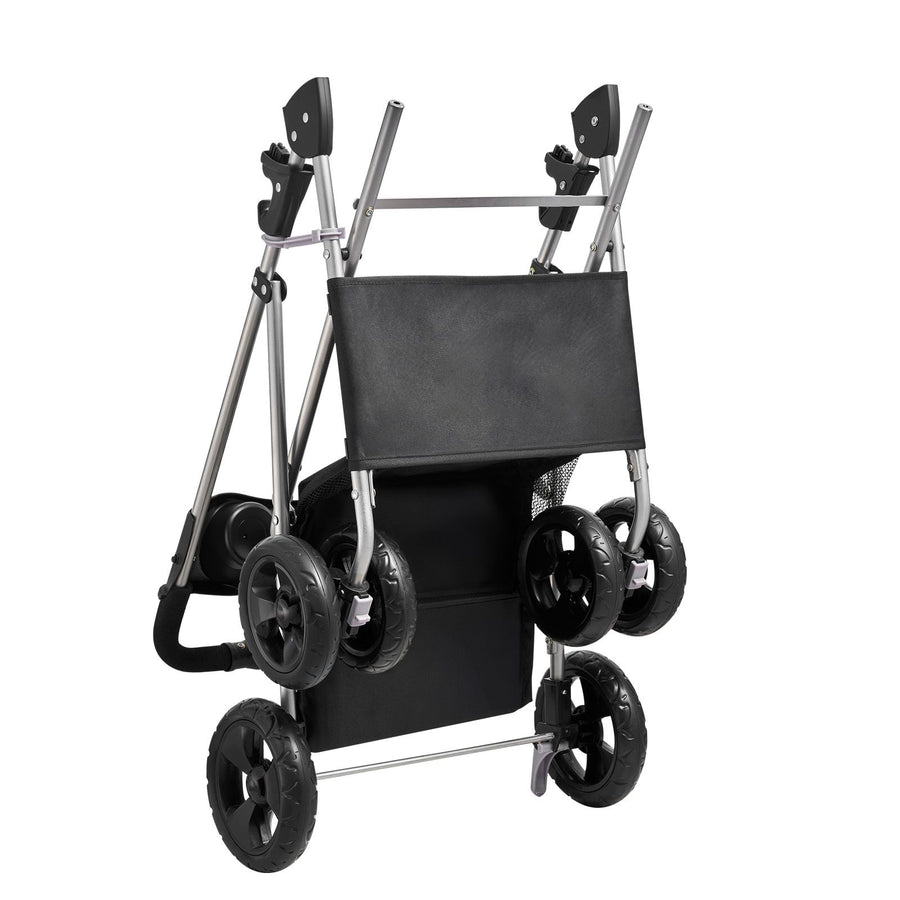 Pet Stroller, 16KG Weight Capacity, Foldable Dog Stroller Cart, 4 Wheels Cats Pram with Detachable Carrier & Mesh Windows, Portable Animal Carrier with Brake for Small to Medium Pets
