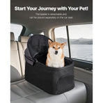 Pet Stroller, 16KG Weight Capacity, Foldable Dog Stroller Cart, 4 Wheels Cats Pram with Detachable Carrier & Mesh Windows, Portable Animal Carrier with Brake for Small to Medium Pets