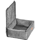 VEVOR Dog Booster Car Seat Pet Car Seat for Small Medium Dog up to 18.1 kg Gray - Extra Image