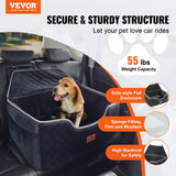 VEVOR Dog Booster Car Seat Pet Car Seat for Medium Large Dog up to 24.9 kg Black - Front View