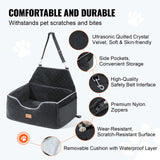 VEVOR Dog Booster Car Seat Pet Car Seat for Medium Large Dog up to 24.9 kg Black - Side View