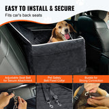VEVOR Dog Booster Car Seat Pet Car Seat for Medium Large Dog up to 24.9 kg Black - Top-Down View