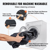 VEVOR Dog Booster Car Seat Pet Car Seat for Medium Large Dog up to 24.9 kg Black - 45-Degree Angle