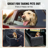 VEVOR Dog Booster Car Seat Pet Car Seat for Medium Large Dog up to 24.9 kg Black - Rear View