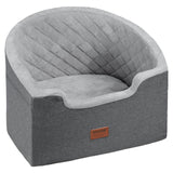 VEVOR Dog Booster Car Seat Pet Car Seat for Small Medium Dog up to 24.9 kg Gray - Extra Image