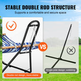 VEVOR Steel Hammock Stand 450lbs Capacity Hammock Frame Fits 6.9-12.8ft Hammocks - Top-Down View
