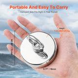 VEVOR Fishing Magnet Strong Heavy Duty Rare Earth Neodymium Pull Force 318 Kg - 45-Degree Angle