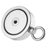 VEVOR 454 Kg Strong Fishing Magnet Kit Double-Sided Pull Force Rope Carabiner