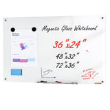 VEVOR Magnetic Glass Whiteboard, Dry Erase Board 36