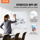 VEVOR Magnetic Glass Whiteboard, Dry Erase Board 36