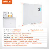 VEVOR Magnetic Glass Whiteboard, Dry Erase Board 36
