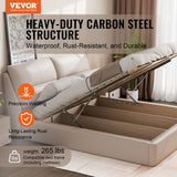 VEVOR Bed Lift 59x79 in Compatible Bed Size 265 lbs Load DIY Wall Bed Hardware - Front View