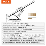 VEVOR Bed Lift 59x79 in Compatible Bed Size 265 lbs Load DIY Wall Bed Hardware - Close-Up Angle