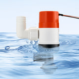 VEVOR Livewell Pump for Boat 12V 500 GPH Livewell Aerator Pump Straight 2 Inlets - Low Angle