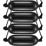 VEVOR Boat Fenders, 6.5" x 23" Boat Bumpers for Docking, Inflatable Ribbed Fender with Center Holes, Marine Boat Dock Fender Bumper with Air Pump, 4