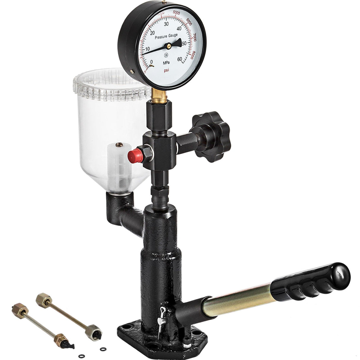 Diesel Injector Nozzle 
Pressure Tester Dual scale Manometer Test Tool 0-600Bar (0-8000PSI) 
60Mpa Test Pressure High Configuration