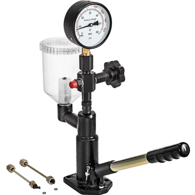 Diesel Injector Nozzle Pressure Tester Dual scale Manometer Test Tool 0-600Bar (0-8000PSI) 60Mpa Test Pressure High Configuration
