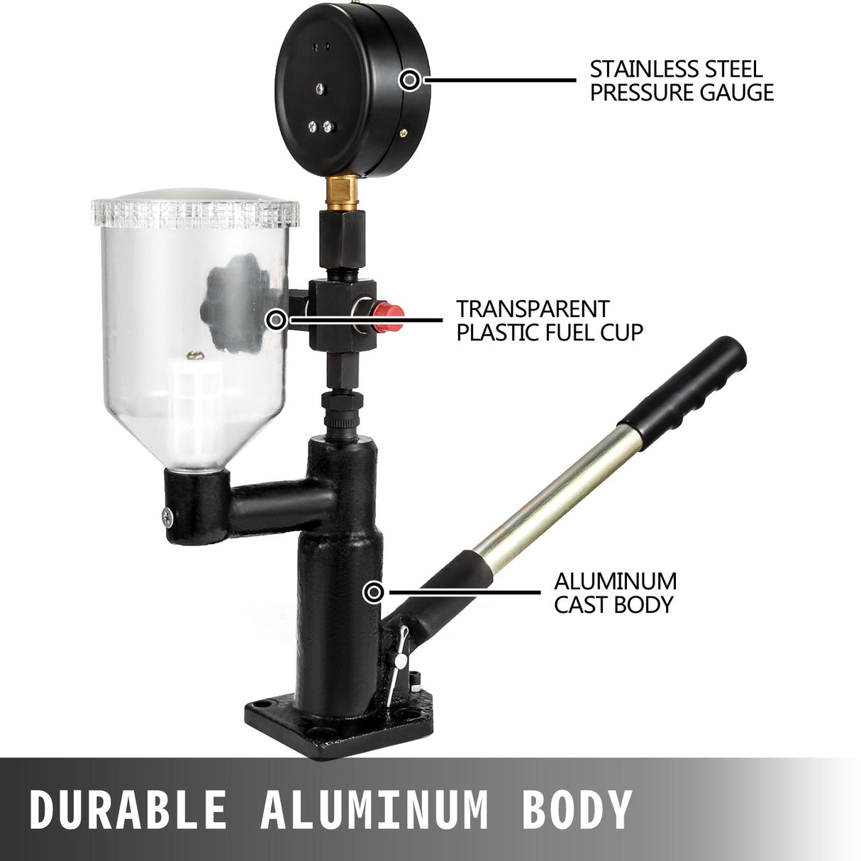 Diesel Injector Nozzle 
Pressure Tester Dual scale Manometer Test Tool 0-600Bar (0-8000PSI) 
60Mpa Test Pressure High Configuration