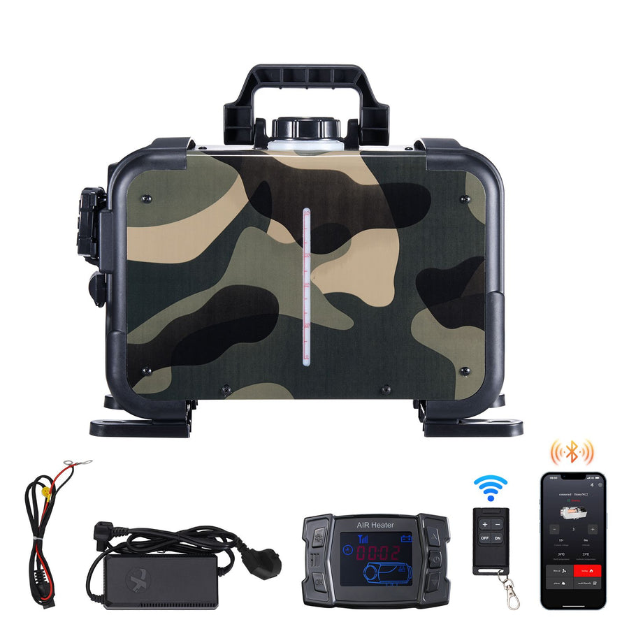 8KW Diesel Heater, 12V/24V All in One Diesel Air Heater, Bluetooth APP Control, Remote Control and Display