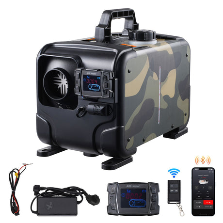 8KW Diesel Heater, 12V/24V All in One Diesel Air Heater, Bluetooth APP Control, Remote Control and Display, image 9