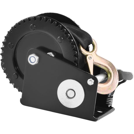 Hand Winch, 907.1 kg Pulling Capacity, Boat Trailer Winch Heavy Duty Rope Crank with 7 m Polyester Strap and, image 10