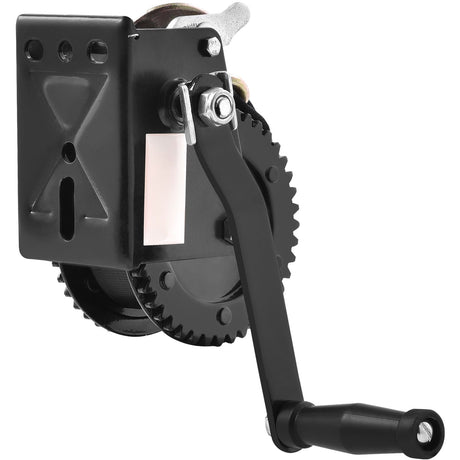 Hand Winch, 907.1 kg Pulling Capacity, Boat Trailer Winch Heavy Duty Rope Crank with 7 m Polyester Strap and, image 11