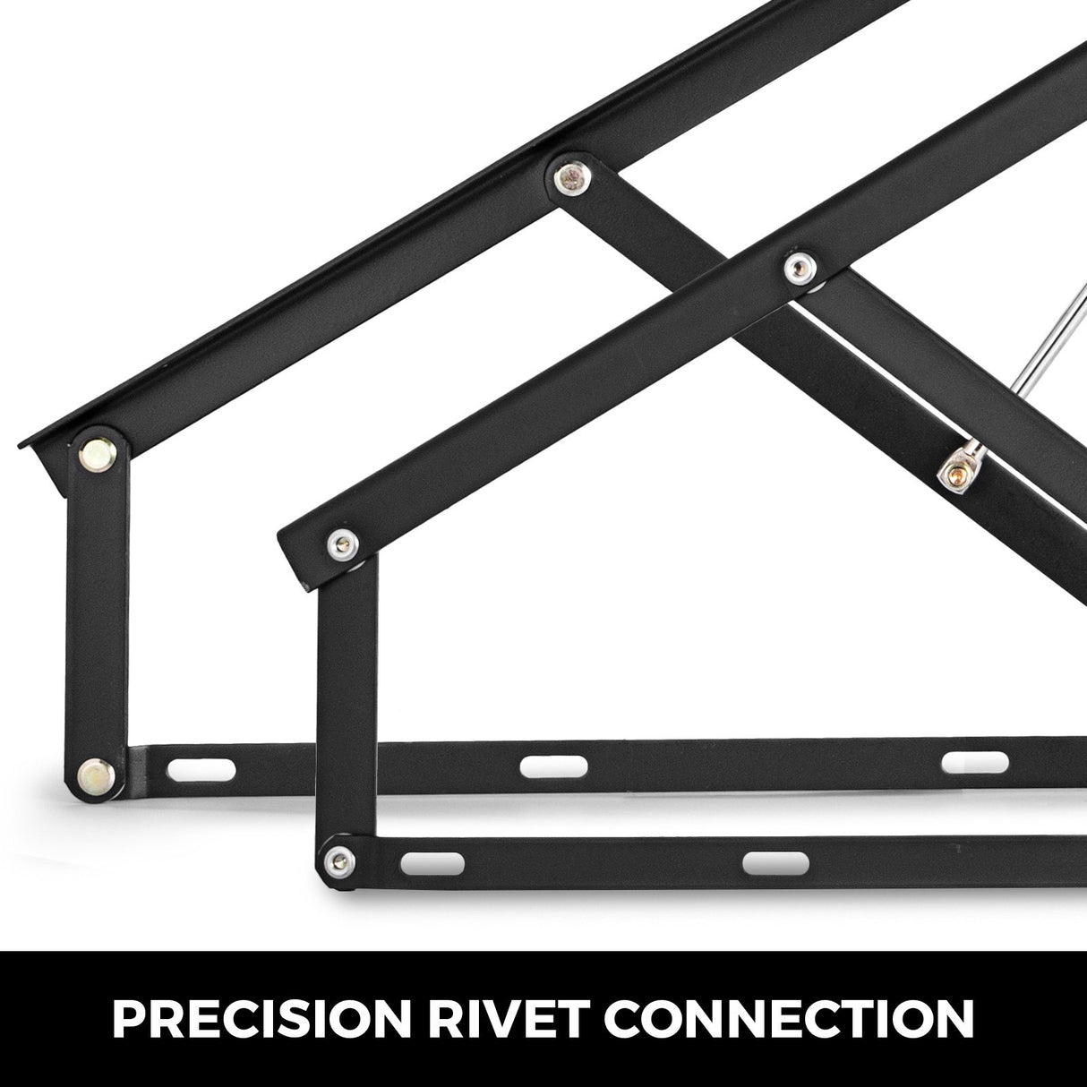 VEVOR Pair of 5FT Pneumatic Mechanism Heavy Duty Gas Spring Kit for Box Bed Sofa Storage Space Saving DIY Project Lifter Lift Up Hardware Black