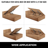 VEVOR Pair of 5FT Pneumatic Mechanism Heavy Duty Gas Spring Kit for Box Bed Sofa Storage Space Saving DIY Project Lifter Lift Up Hardware Black - Close-Up Angle