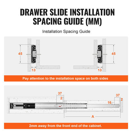 10 Pairs of 558.8mm Drawer Slides Side Mount Rails, Heavy Duty Full Extension Steel Track, Soft-Close, image 6