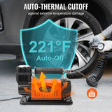 VEVOR 12V Air Compressor Heavy Duty 150PSI Offroad Air Compressor Portable Truck Tire Inflator 6.0CFM Air Pump for Jeep SUV 4x4 Vehicle RV For up to 35 Inch Tires - Top-Down View