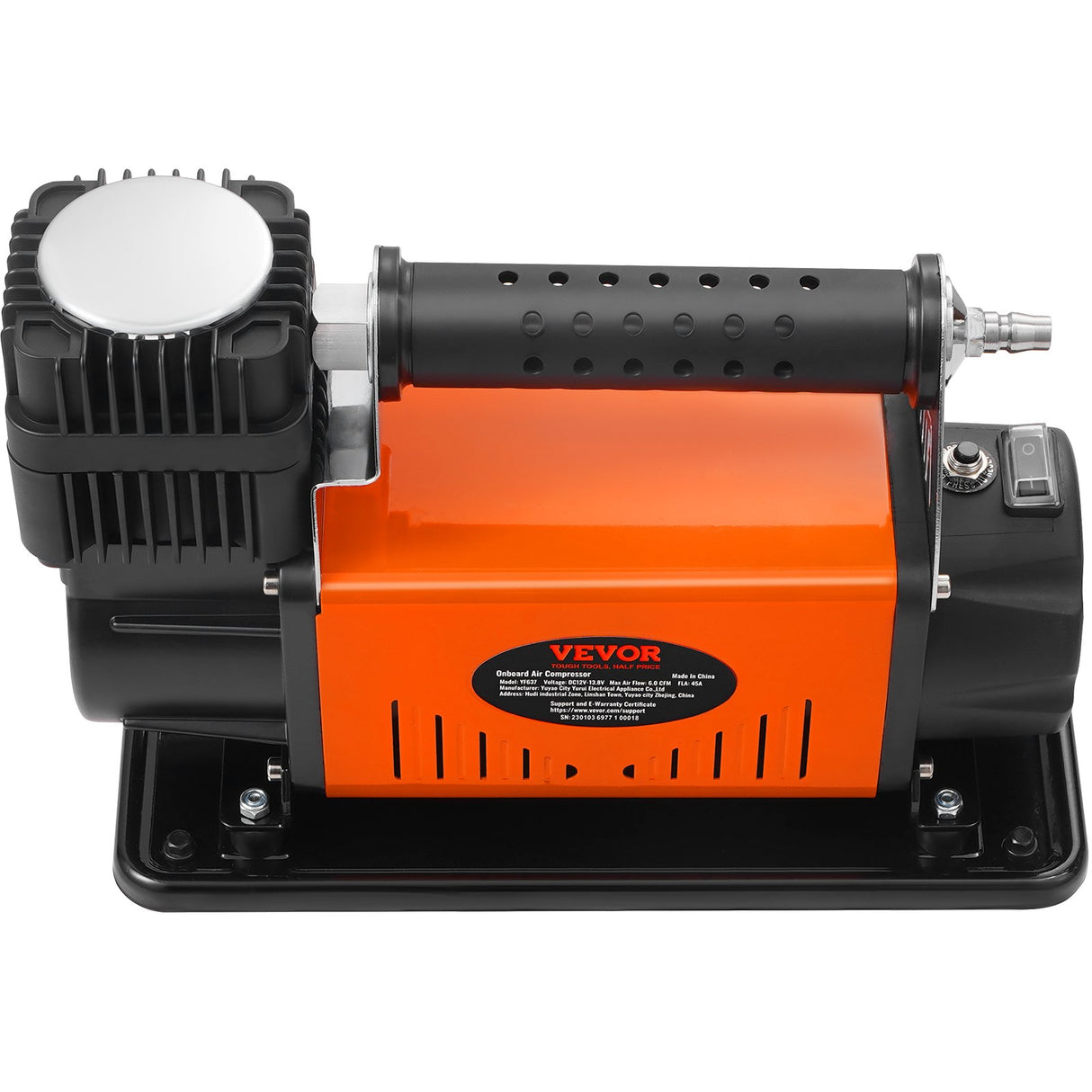 VEVOR 12V Air Compressor Heavy Duty 150PSI Offroad Air Compressor Portable Truck Tire Inflator 6.0CFM Air Pump for Jeep SUV 4x4 Vehicle RV For up to 35 Inch Tires