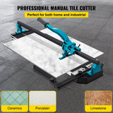 VEVOR Tile Cutter 47in Cutting Tool w/ Laser Guide Single Rail Double Brackets - Front View