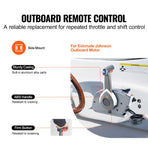 Boat Throttle Control, 5006180 Side-Mounted Outboard Remote Control Box for Evinrude Johnson, Marine Throttle Control Box with Power Trim Switch and Lanyard