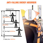 Vertical Lifeline Assembly 0.55'' x 100' Fall Protection Rope 30 KN ANSI