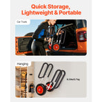 Kayak Cart, 68.0 kg Load Capacity, Stand Up Paddle Board Trolley with 25.4 cm Solid Rubber Tires & Kickstands, Paddle Board Carrier with Ratchet Strap for Paddleboard & Surfboard Transport