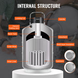 Liquid Nitrogen Tank, 3 L Aluminum Alloy Liquid Nitrogen Container, LN2 Tank Dewar with 6 Canisters and Carry Bag with Straps, Cryogenic Tank for Beauty Industry, Semen Preservation, Scientific - Top-Down View