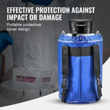 Liquid Nitrogen Tank, 3 L Aluminum Alloy Liquid Nitrogen Container, LN2 Tank Dewar with 6 Canisters and Carry Bag with Straps, Cryogenic Tank for Beauty Industry, Semen Preservation, Scientific - Rear View