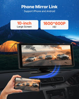 VEVOR Car Stereo Radio CarPlay Touchscreen 254 mm Apple Android Auto Bluetooth - 45-Degree Angle