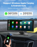 VEVOR Car Stereo Radio CarPlay Touchscreen 254mm Apple Android Front/Rear Camera - Front View