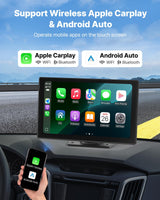 VEVOR Car Stereo Radio CarPlay Touchscreen 228.6 mm Apple Android Backup Camera - Front View