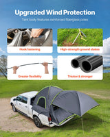 VEVOR Truck Tent 8.0-8.2ft Waterproof PU2000 Truck Bed Camping Tent 2-3 Person - Top-Down View