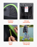 VEVOR Truck Tent 5.0-5.2ft Waterproof PU2000 Truck Bed Camping Tent 2-3 Person