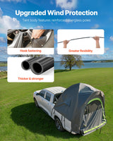VEVOR Truck Tent 5.5-6.0ft Waterproof PU2000 Truck Bed Camping Tent 2-3 Person - Top-Down View