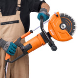 VEVOR Electric Concrete Saw, 9 in, 2000 W 15 A Motor Circular Saw Cutter with 3.5 in Cutting Depth, Wet/Dry Disk Saw Cutter Includes Water Line, Pump and Blade, for Stone, Brick - Extra Image