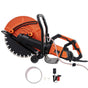 Electric Concrete Saw, 16 in, 2800 W 15 A Motor Circular Saw Cutter with Max. 6 in Adjustable Cutting Depth, Wet Disk Saw Cutter Includes Water Line, Pump and Blade, for Stone, Brick